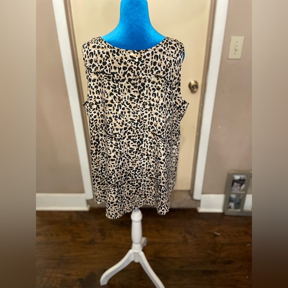 Faded Glory 1x leopard print tank 100% polyester ptp 20 inches - Picture 4 of 4